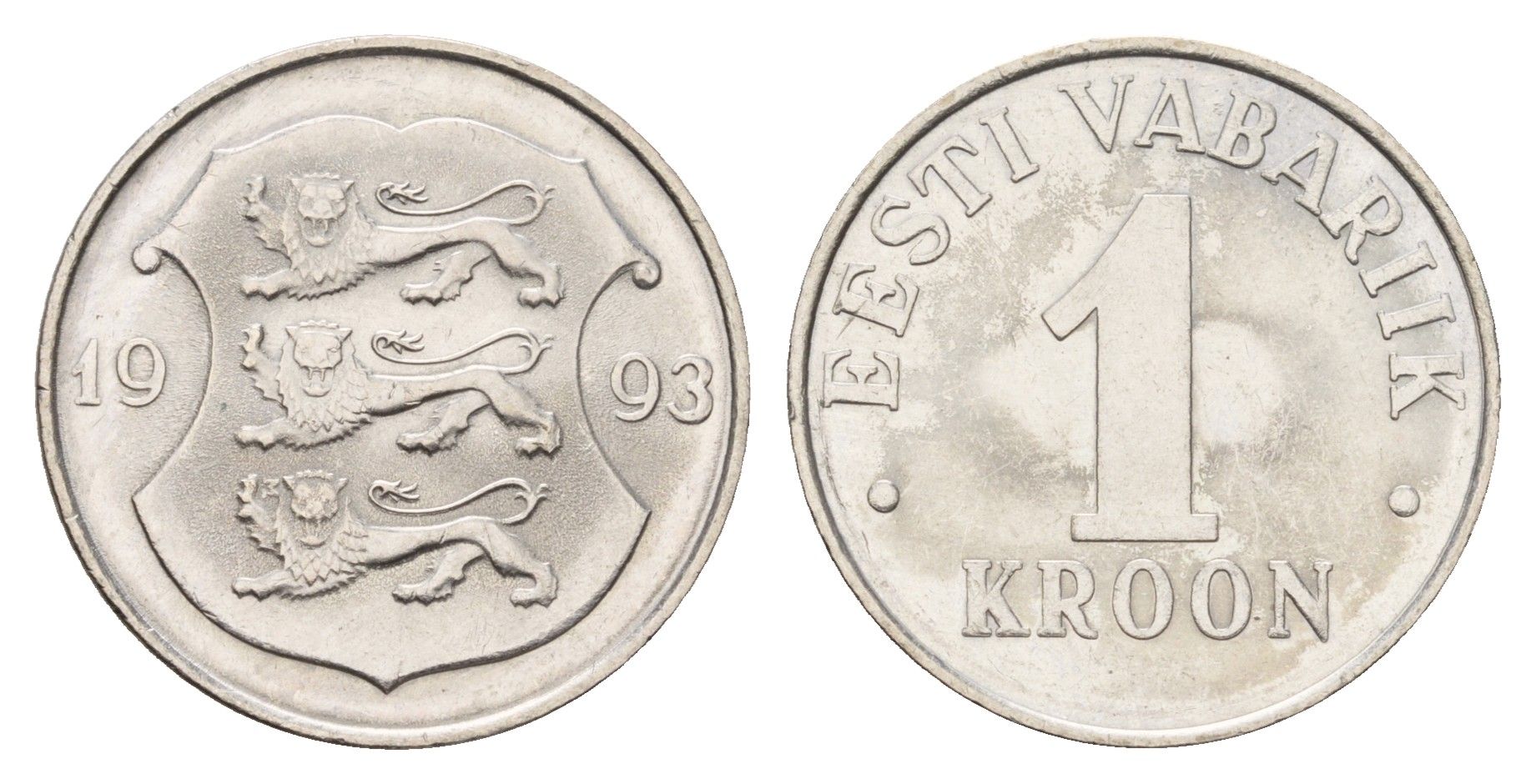 Эстония 1 крона 1993 KM 28 медно-никель UNC 4678-917