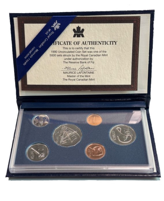 Фиджи официальный набор из 6 монет 1990  KM MS 8   UNC  8-2-07-05