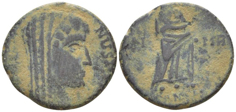 Римская Империя нуммий 337 - 347 Константин I Великий (посмертная чеканка), Кизик RIC 59 бронза 1073-20-112