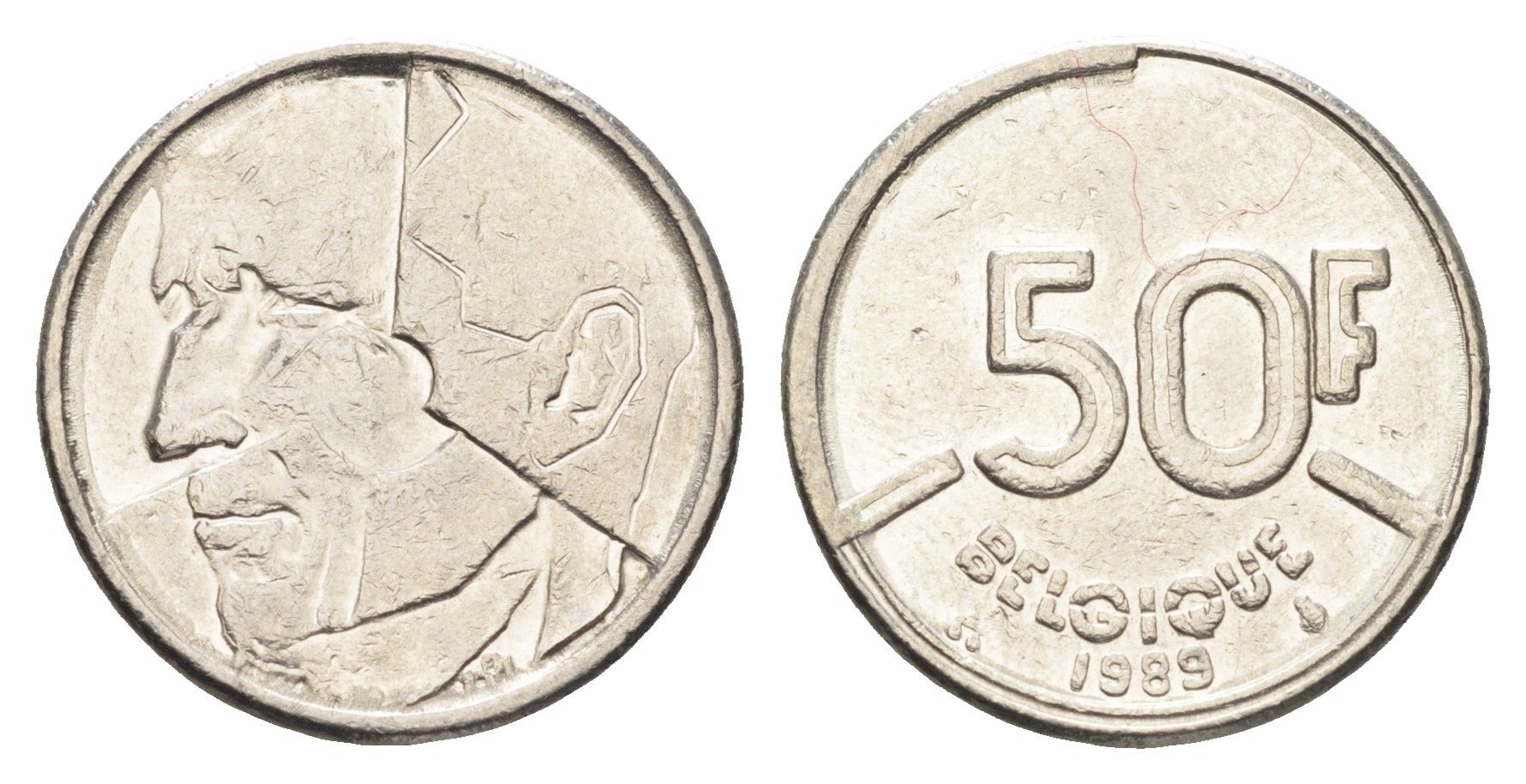 Бельгия 50 франков 1989 Belgique, Бодуэн I (1951-1993) KM 168 никель 4706-122