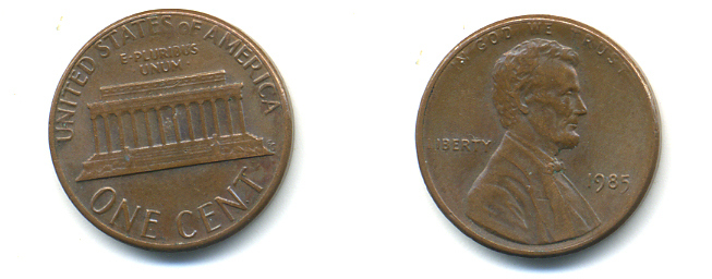 США 1 ЦЕНТ 1997 KM 201 b медь цинк 89-523