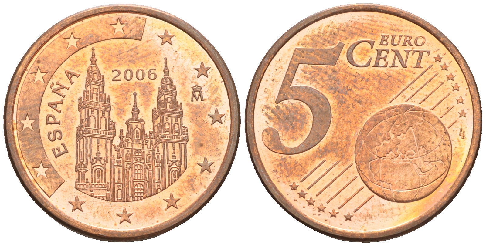 Испания 5 евроцентов 2006 KM 1042 сталь плакированная медью 60-651