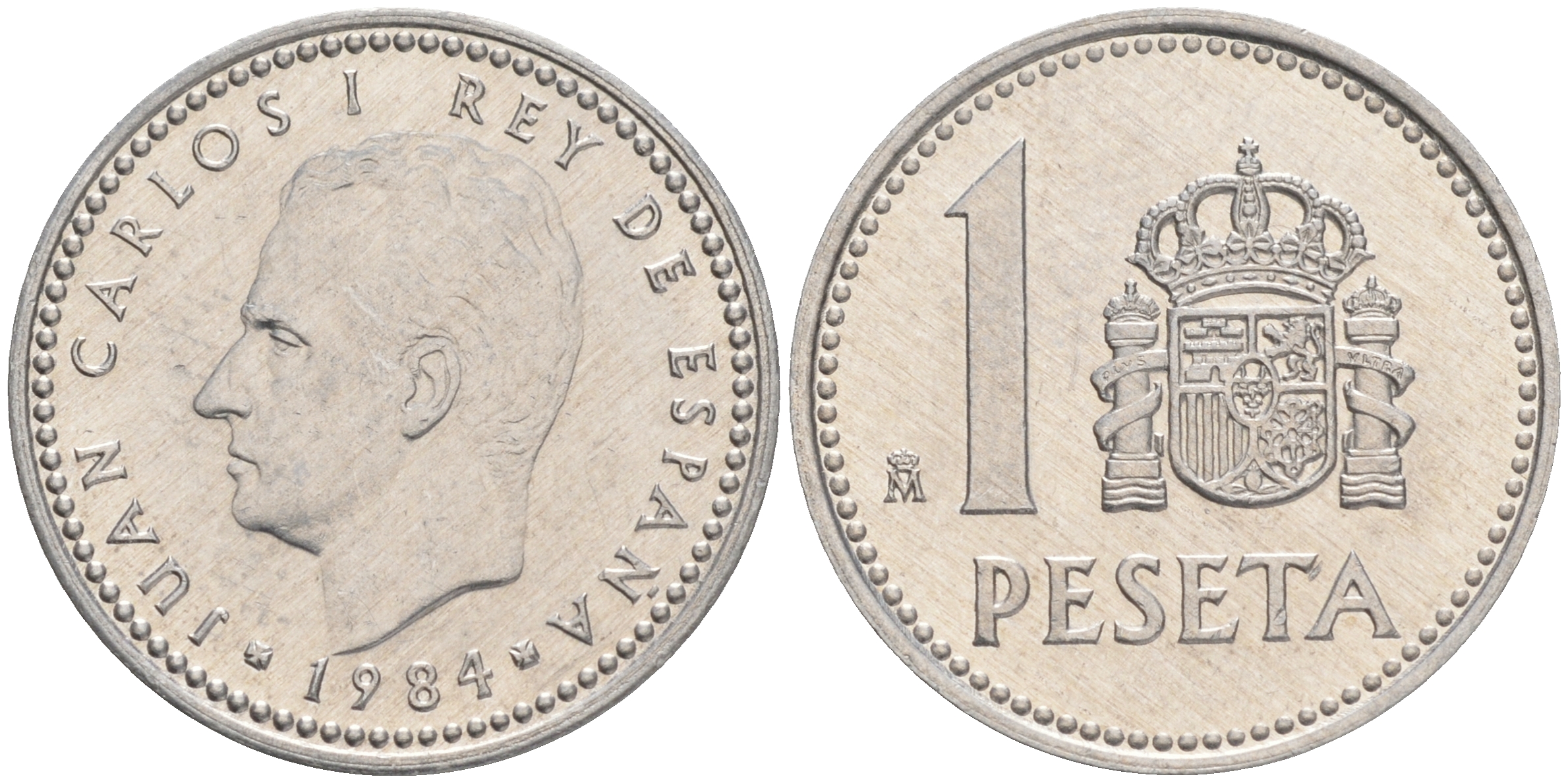 Испания 1 песета 1984 Хуан Карлос I (1975-2014) KM 821 алюминий 192-827