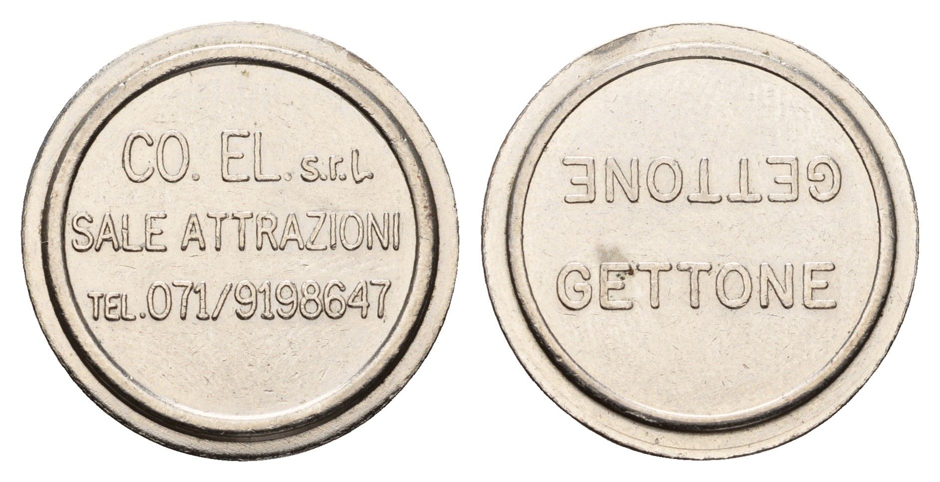 Италия жетон диаметр 24 мм, вес 5,9 гр нержавеющая сталь 4670-912