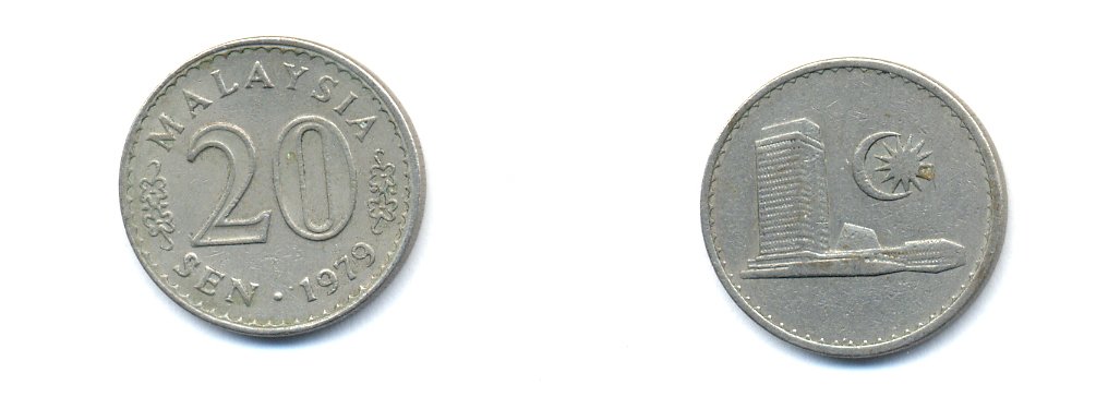 Малайзия 20 сенов 1979 здание парламента KM 4 медно-никель 4379-611