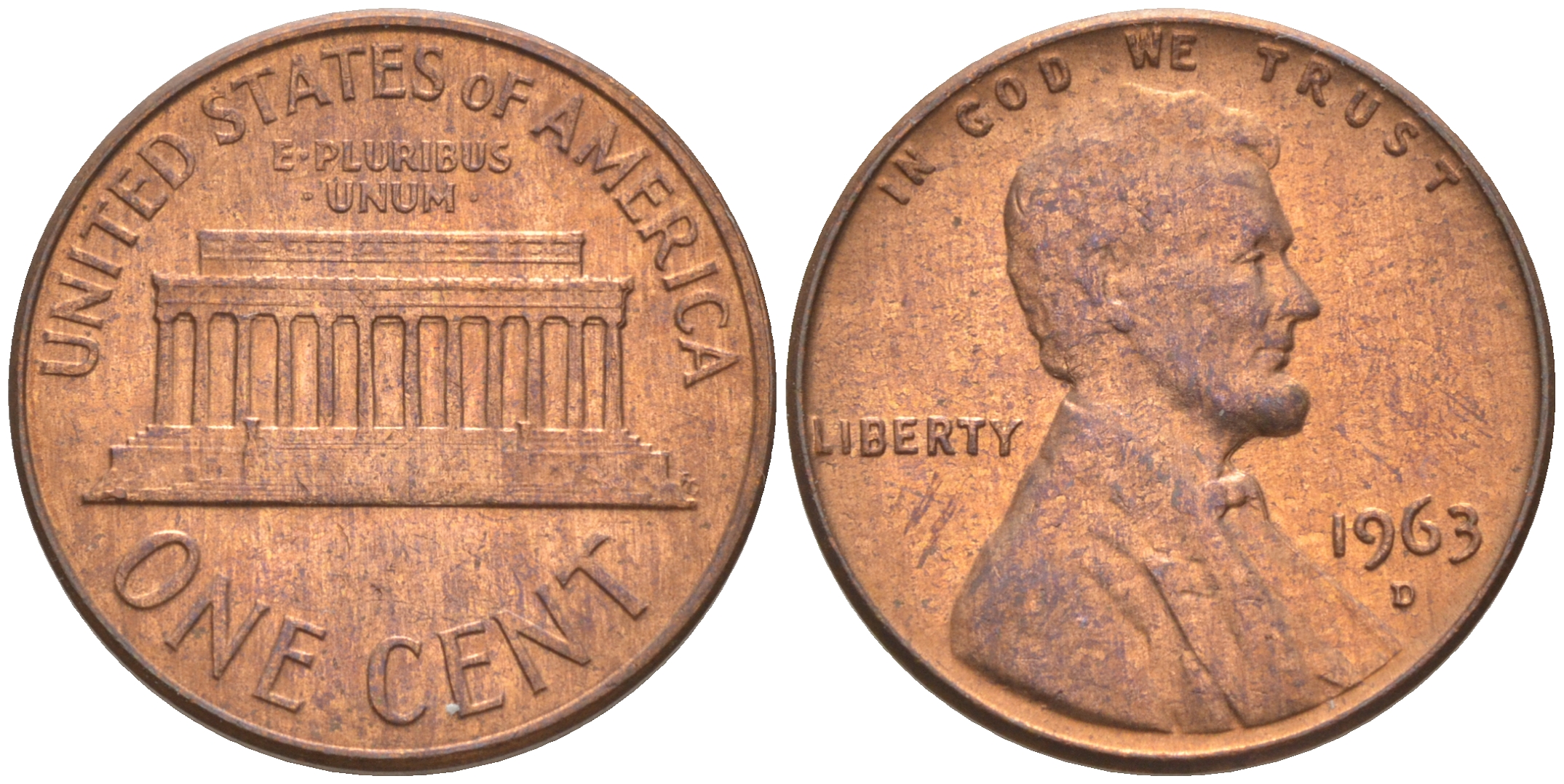 США 1 ЦЕНТ 1962 ЛИНКОЛЬН KM 201 медь цинк 187-1145