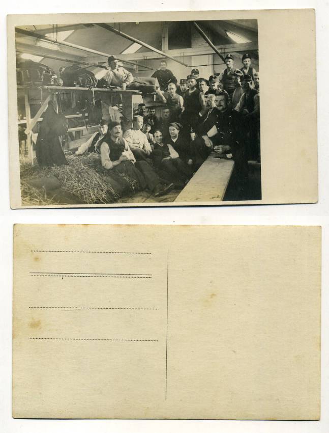 ШВЕЙЦАРИЯ ОТКРЫТКА ND I-АЯ МИРОВАЯ ВОЙНА, СОЛДАТЫ В КАЗАРМЕ бумага 153-22-12