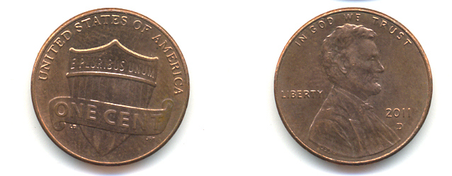 США 1 ЦЕНТ 2011 D ЛИНКОЛЬН KM NEW цинк плакированный медью UNC 179-633