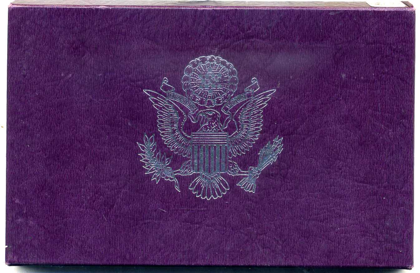 США официальный набор из 5 монет 1985 S, набор президентов, в пластике, оригинальная коробка, Кеннеди PROOF 3-6-2-30