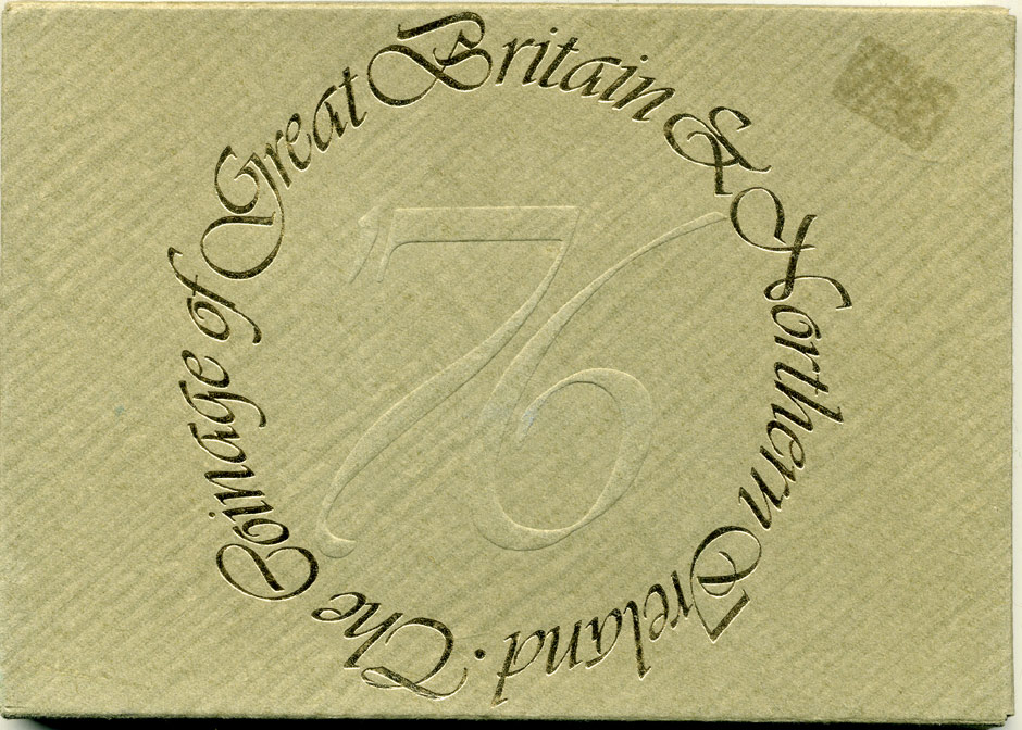 Великобритания официальный набор из 6 монет + жетон монетного двора 1976 в оригинальной пластиковой упаковке KM PS 32   PROOF  3-6-2-10