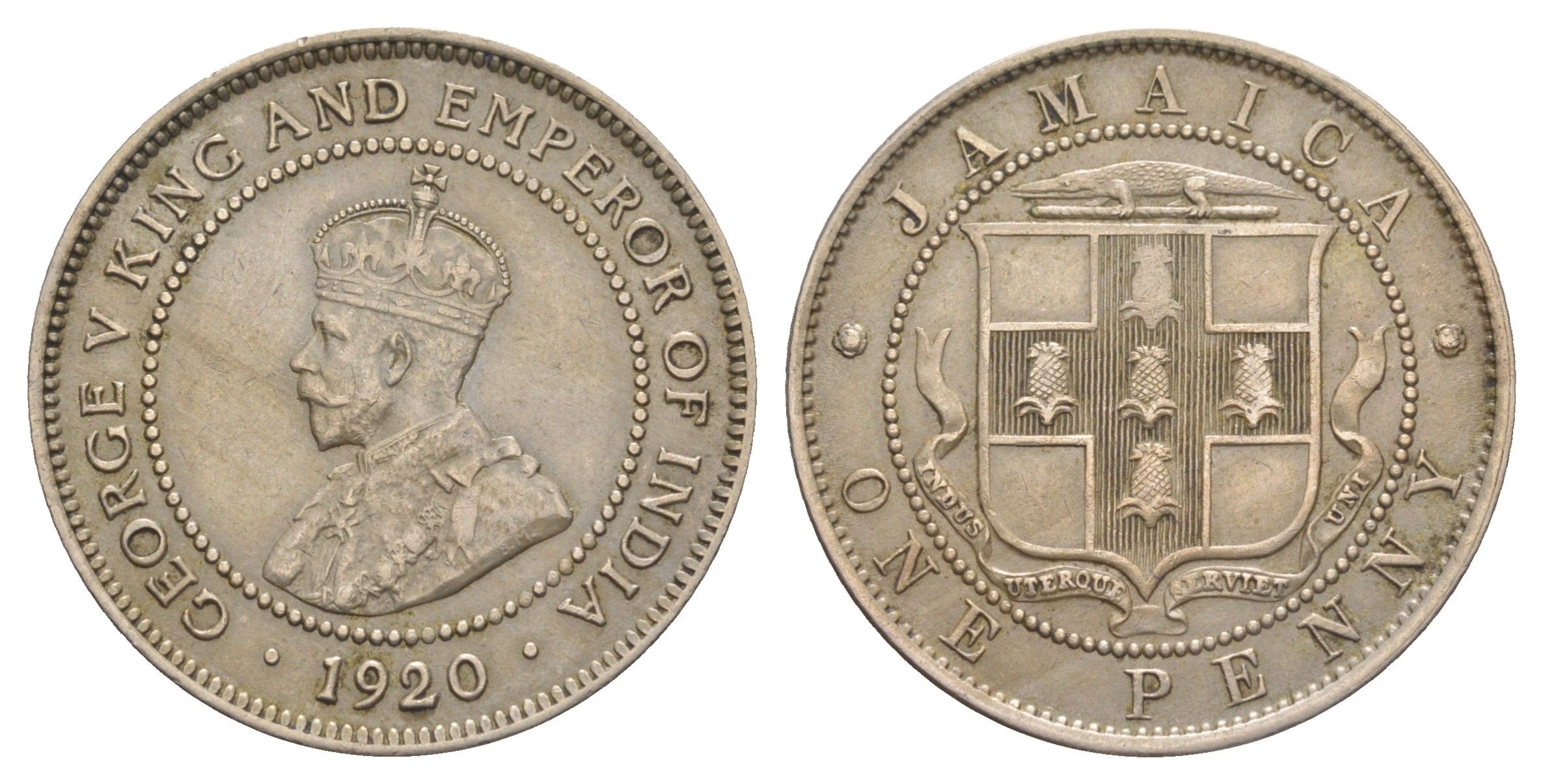 Ямайка 1 пенни 1920 Георг V (1910-1936) KM 26 медно-никель 1530-443