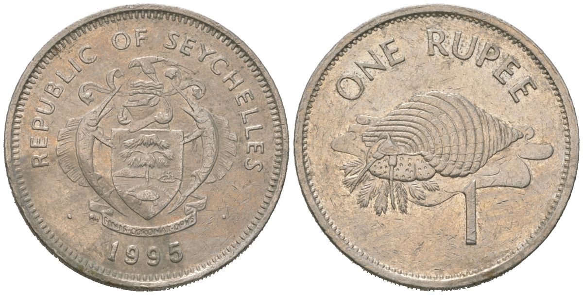 Сейшельские острова (Сейшелы) 1 рупия 1995 KM 50.2 медно-никель 4574-536