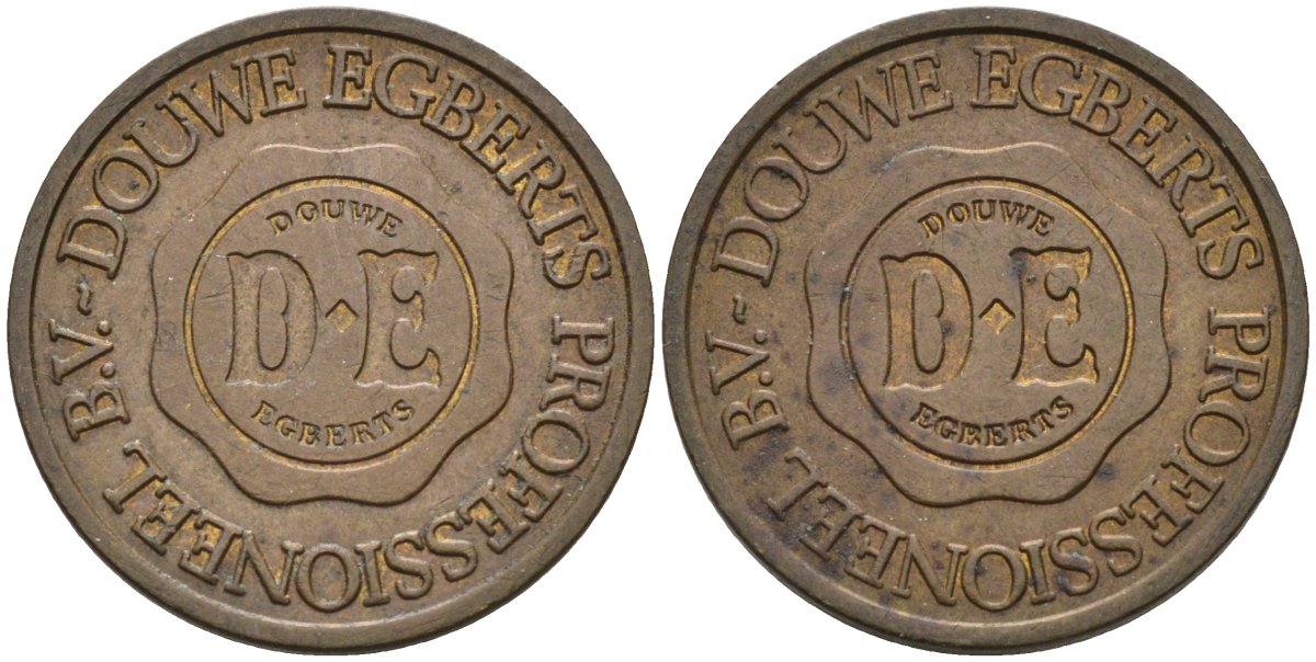 Нидерланды кофейный жетон ND Douwe Egberts Professioeel B.V., диаметр 20 мм. латунь 4584-857