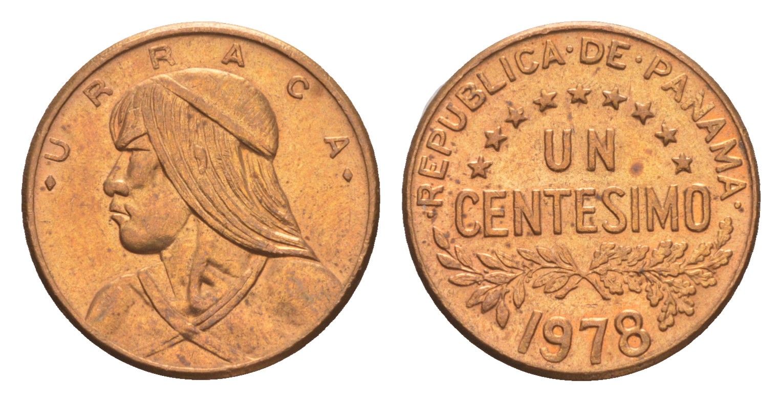 Панама 1 сентесимо 1978 KM 22 бронза UNC 4651-929