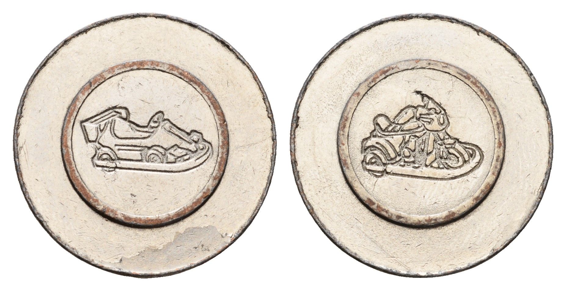 Италия жетон для аренды машине на картинге диаметр 23 мм, вес 4,7 гр никель 4670-746