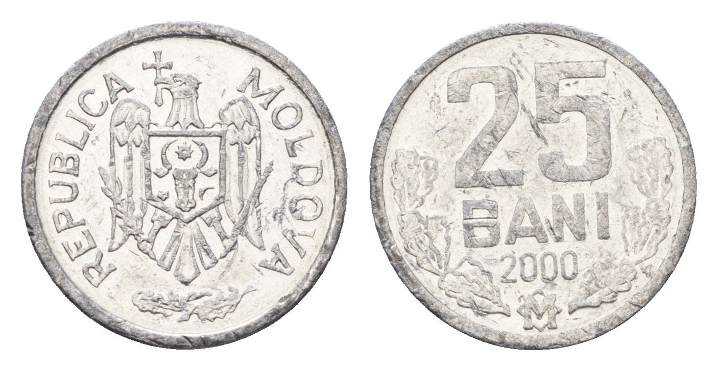 Молдавия (Молдова) 25 бань (бани) 2000 KM 3 алюминий 4694-1065
