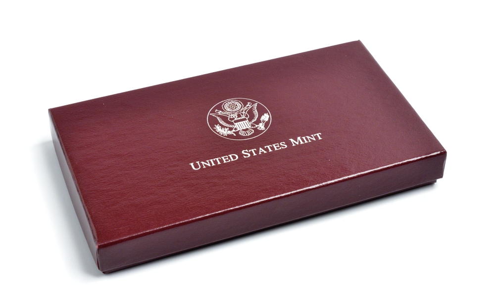 США 1 доллар 1993 S, 250 лет со дня рождения Томаса Джефферсона, в оригинальной коробке KM 249 серебро PROOF 00-000-00