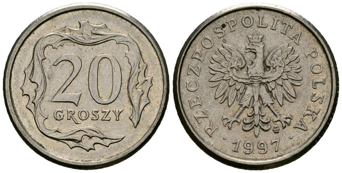 Польша 20 грошей 1997 Y 280 медно-никель 4136-816
