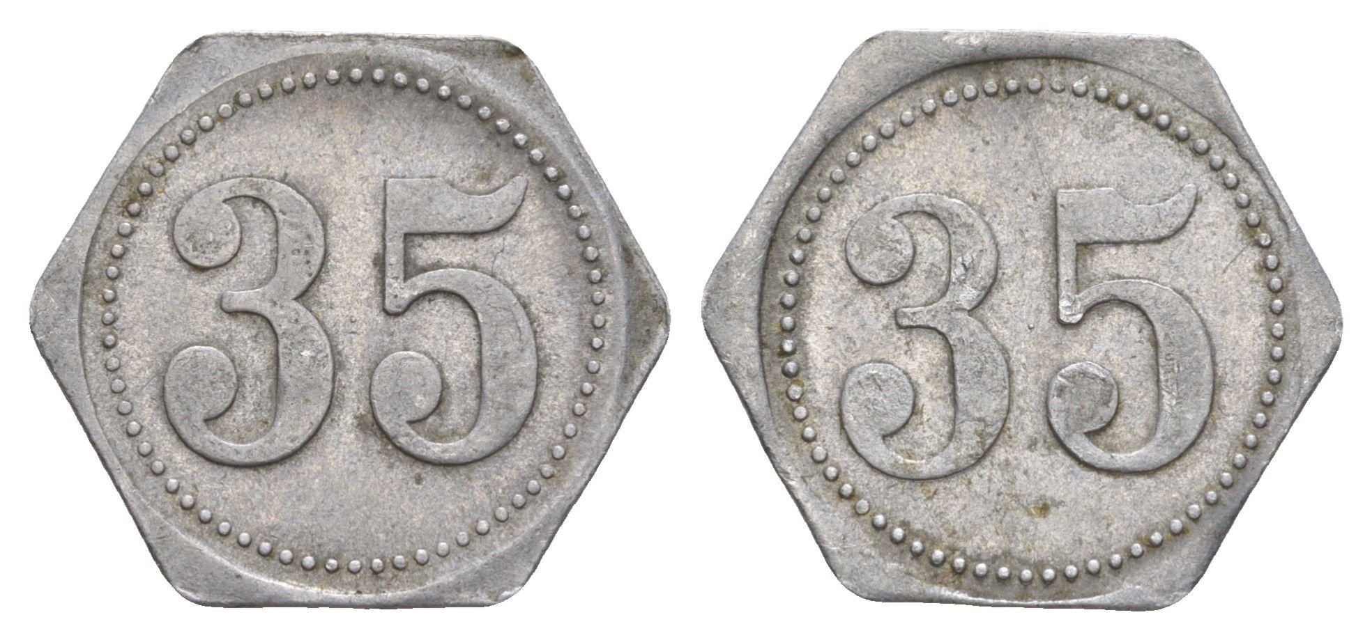 Германия жетон в 35 пфеннигов для приобретения "стакана пива" ND размер 21,5x21,5 мм, вес 0,97 гр алюминий 4638-911