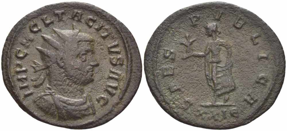 Римская Империя аврелианиан 275 Тацит SPES PVBLICA Рим Very fine RIC 94 бронза 1073-16-71