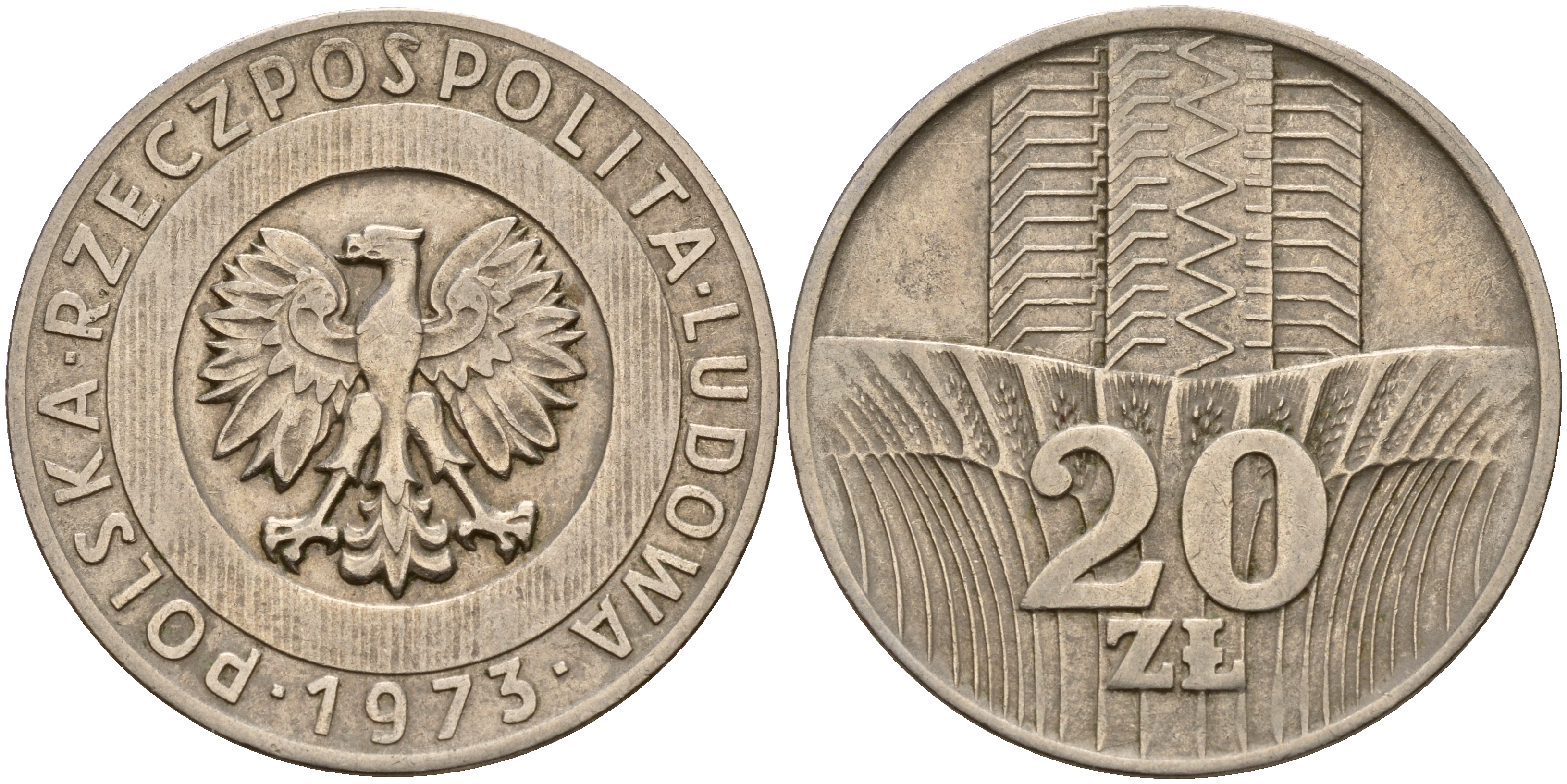 Польша 20 злотых 1973 монетный двор Кремница KM 67, Parchimowicz 245a медно-никель    4157-924