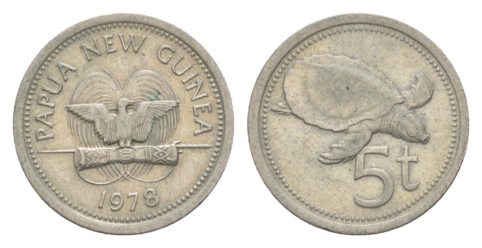 Папуа - Новая Гвинея 5 тойя 1978 KM 3 медно-никель 4630-1046