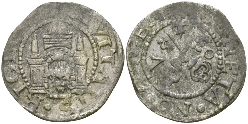 ЛИВОНИЯ, РИГА 1 ШИЛЛИНГ 1570 серебро 99-1035