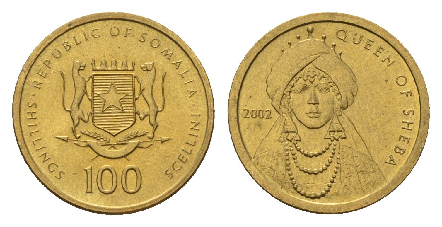Сомали 100 шиллингов 2002 KM 112 латунь UNC 4682-636