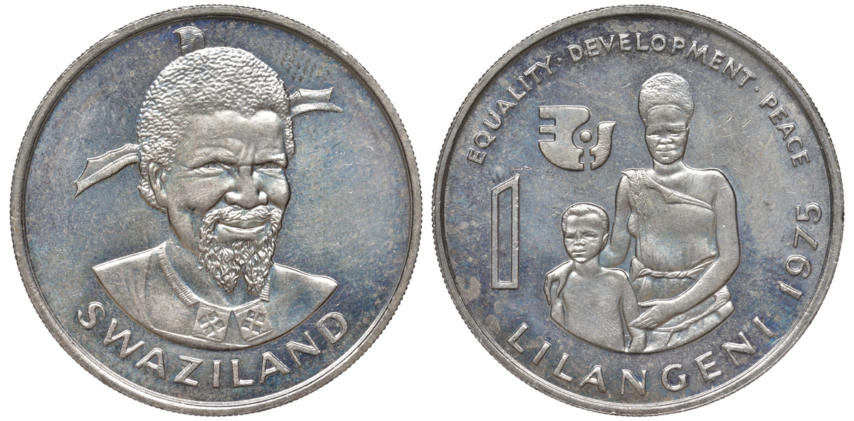 Свазиленд 1 лилангени 1975 FAO - Международный женский год KM 24 медно-никель 00-00