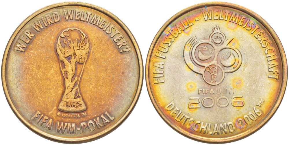 Германия жетон 2006 FIFA, чемпионат мира по футболу в Германии 2006 года 02-015-13