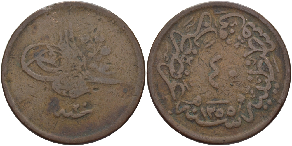 Турция 40 пара 1255/20 год, Абдул-Меджид (1839-1861) KM 670 медь 74-1021