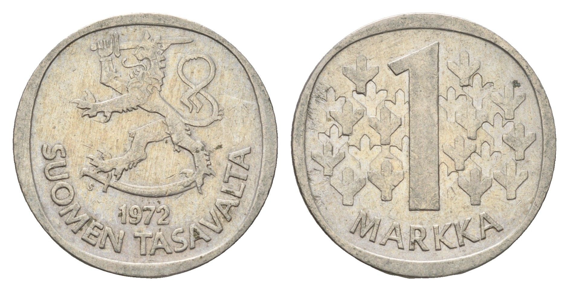 Финляндия 1 марка 1972 KM 49a медно-никель 4637-224