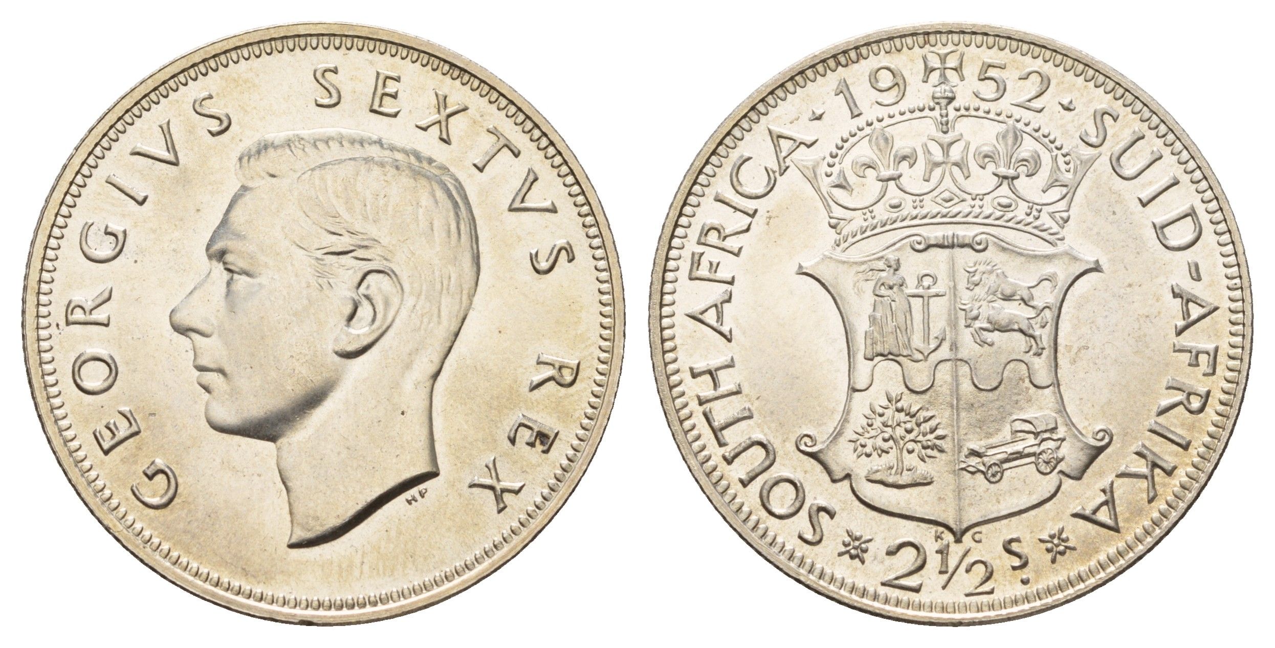 ЮАР 2 1/2 шиллинга 1952 KM 39.2 серебро PROOF-LIKE 650-215