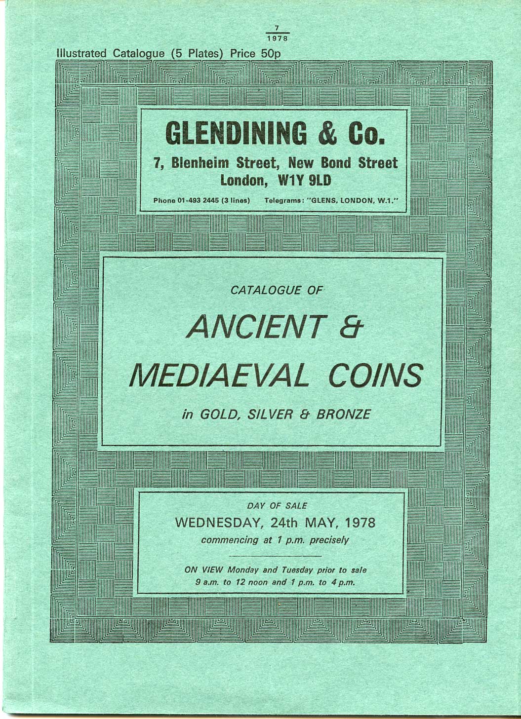 Англия Glendining & Co, Лондон аукционный каталог античных монет, 24 мая 1978 00-01-16-03