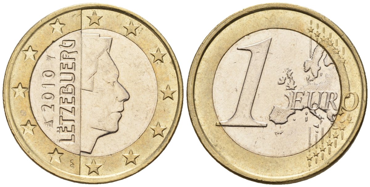 Люксембург 1 евро 2010 Великий Герцог Анри KM 81 биметалл 4148-811