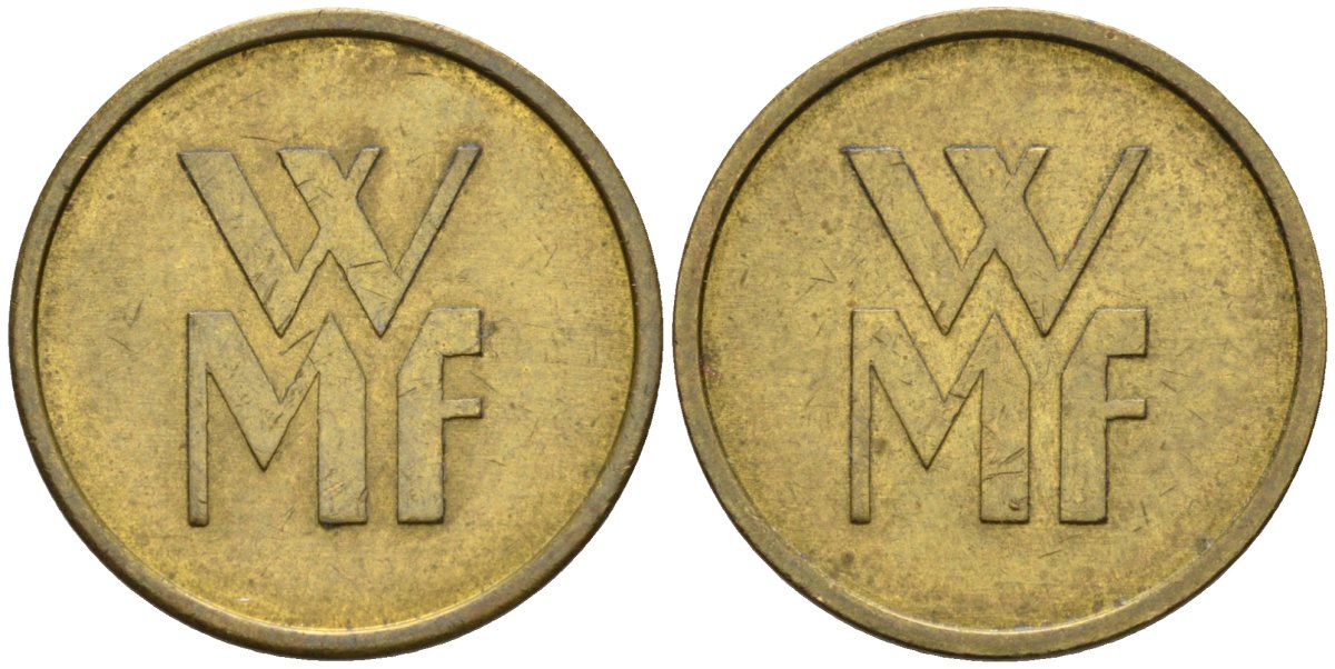 Германия кофейный жетон 1980-Е WMF, ДЛЯ КОФЕМАШИНЫ, диаметр 17,5 мм. латунь 4585-663