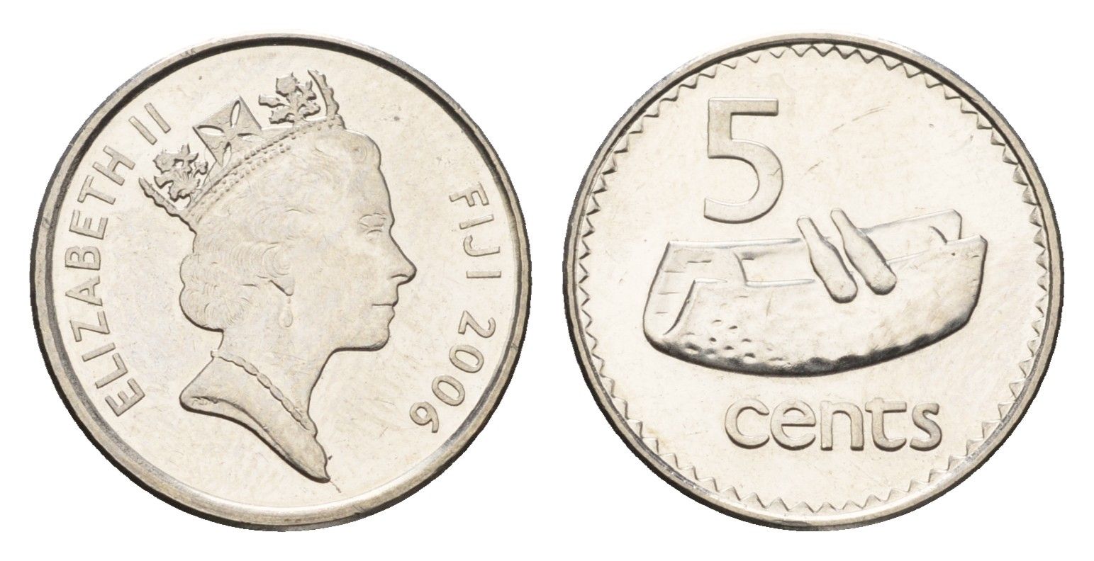 Фиджи 5 центов 2006 KM 51a сталь плакированная никелем UNC 4697-731
