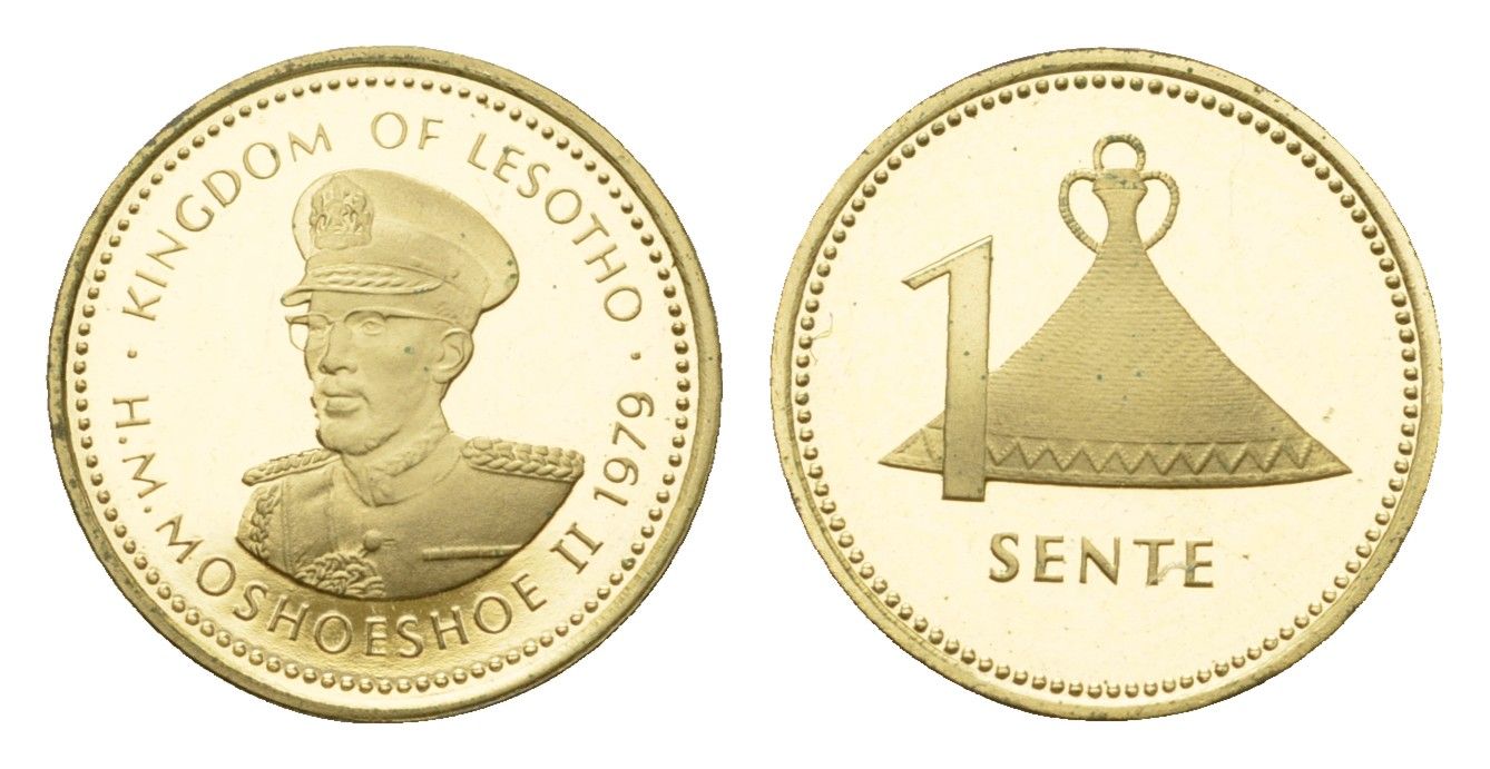 Лесото 1 сенте 1979 KM 16 никель латунь PROOF 650-1943