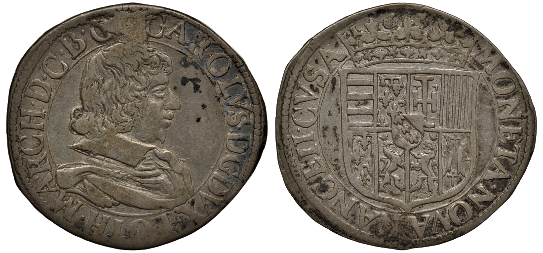 Франция, Лотарингия 1 тестон 1630 Шарль IV (1625-1634) провинция Лорейн KM 45, Flon 16 серебро 00-817-48