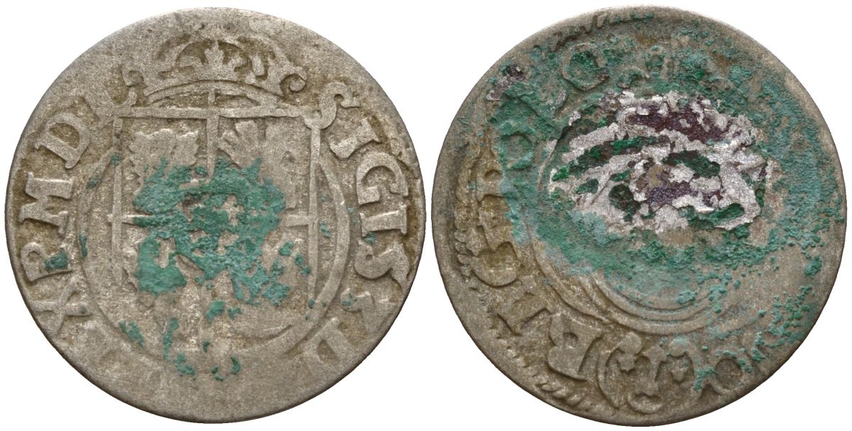 Польша 3 полкера (3 полторака - 1 крейцер) ND (1620-1627) Сигизмунд III Ваза (1587-1632) KM 41 серебро 4158-1133