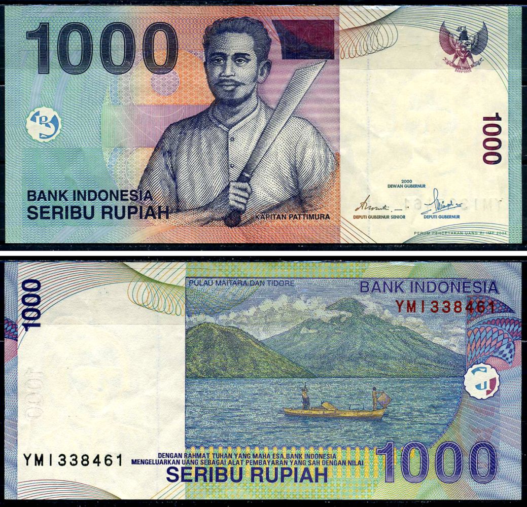 Индонезия 1000 рупий 2000 Pick 141a бумага 6280-67-3-2