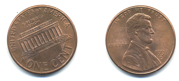 США 1 ЦЕНТ 1997 D ЛИНКОЛЬН KM 201b цинк плакированный медью UNC 179-461