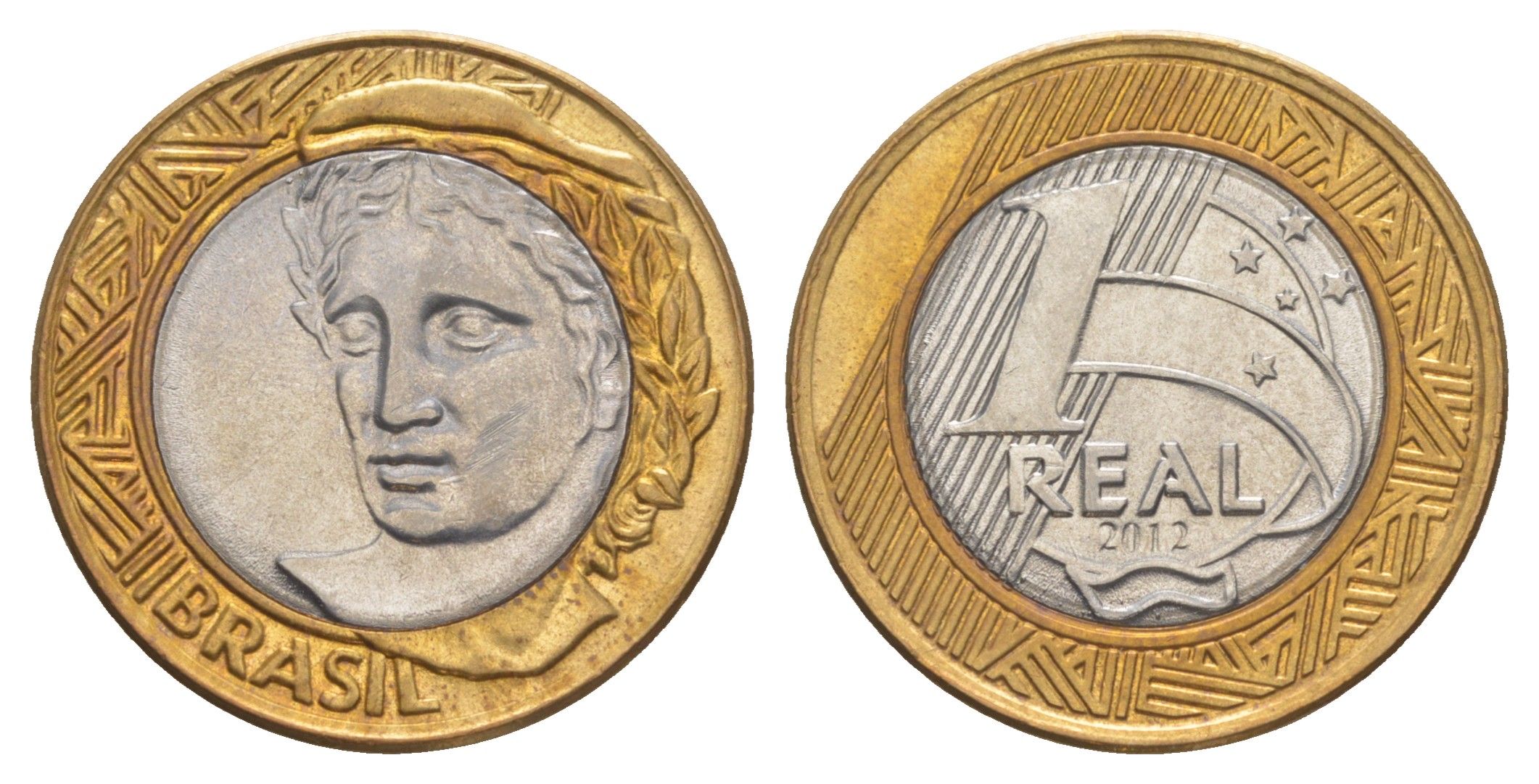 Бразилия 1 реал 2012 KM 652a биметалл UNC 4646-135