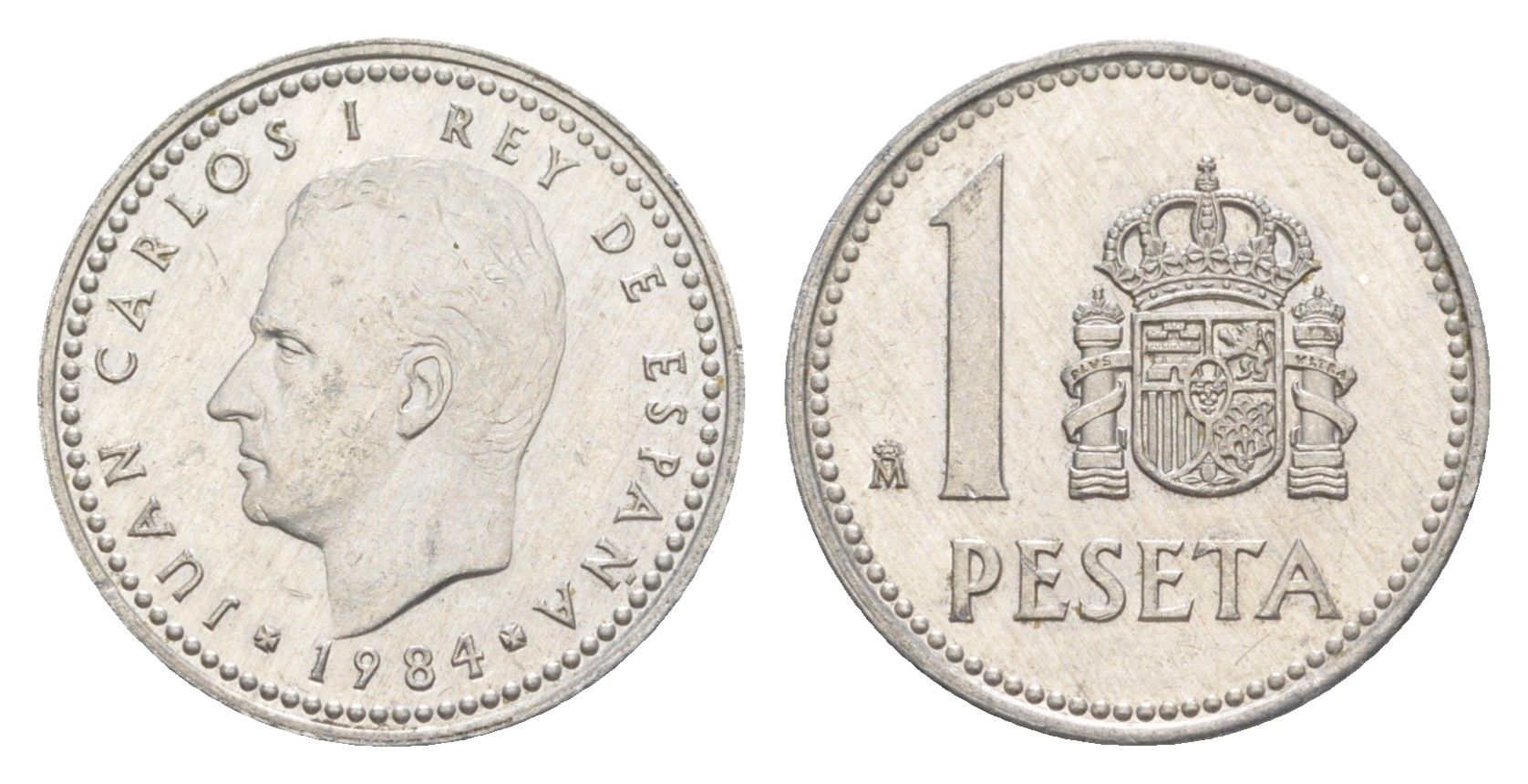 Испания 1 песета 1984 M, Хуан Карлос I (1975-2014) KM 821 алюминий 4623-734