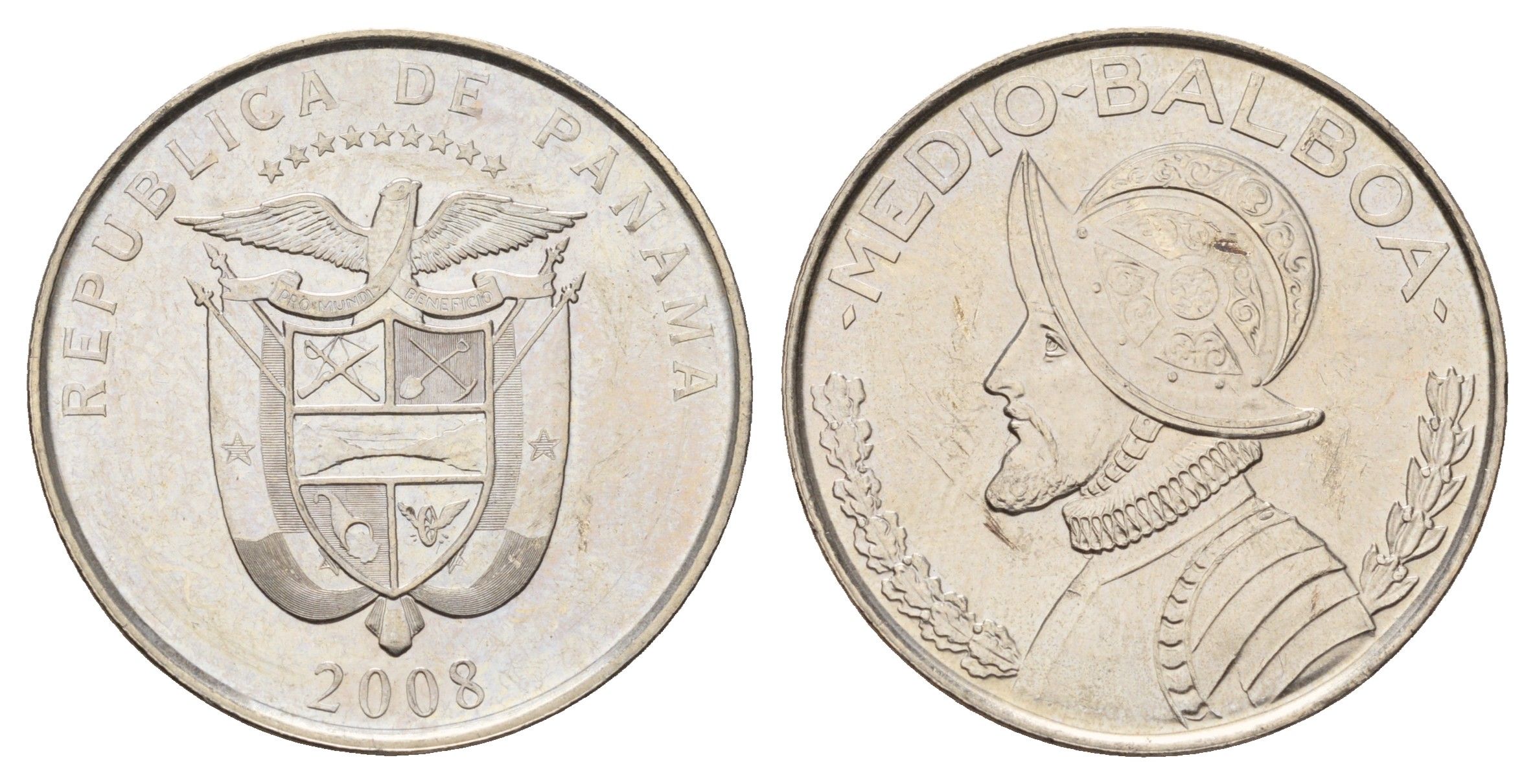 Панама 1/2 бальбоа (50 сентесимо) 2008 KM 129.1 медь плакированный медно-никелем UNC 4653-526