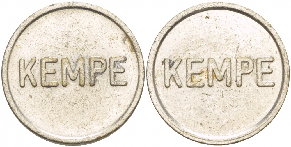 ЕВРОПА ЖЕТОН ND KEMPE белый металл 4544-922