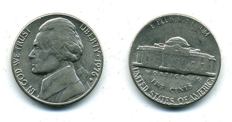 США 5 ЦЕНТОВ 1976 KM А192 медно-никель 46-2028