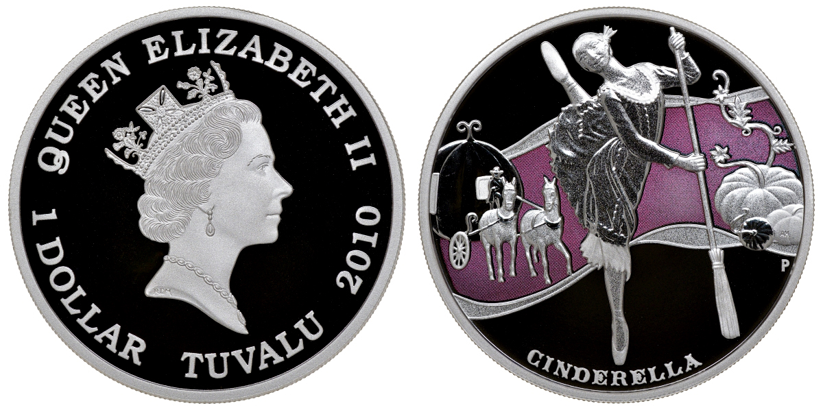 Тувалу набор из 5 монет 2010 звезды мирового балета, в оригинальной коробке, с сертификатом, цветная эмаль KM NEW серебро PROOF 14-01-02-05