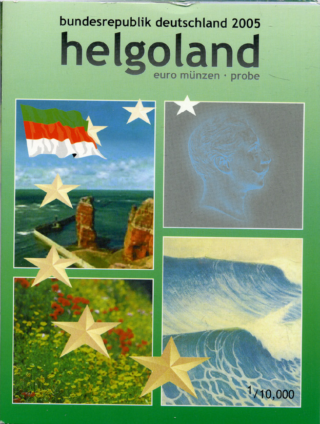 Гельголанд набор из 8 монет 2005 европробники, в оригинальном картонном буклете, тираж 10000 экз. 00-00