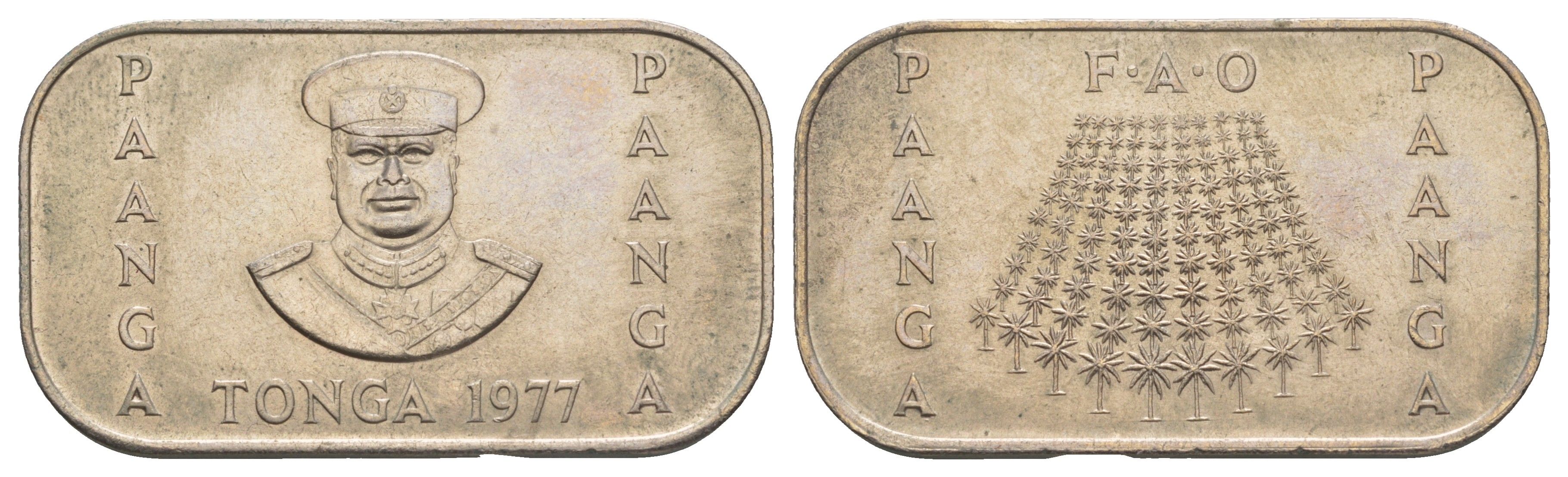 Тонга 1 паанга 1977 ФАО KM 57 медно-никель BU 5010-1332
